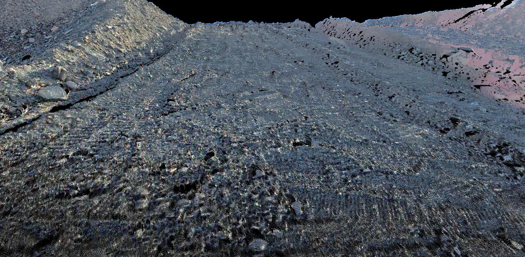 Designing Landscapes for the Future 2 Trial landform embankment surveyed using a terrestrial laser scanner (TLS).